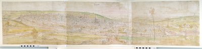 Brüsszel panoráma északról, 1558 alkotó: Anthonis van den Wyngaerde