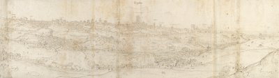 Panorámás kilátás Segoviára keletről, 1550-1560 alkotó: Anthonis van den Wyngaerde