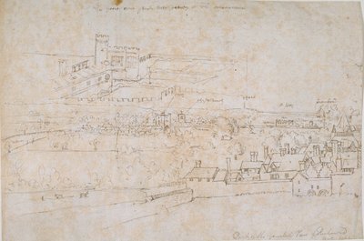 Tanulmányok a richmondi Hampton Court palotáiról és a környező vidékről, 1560-as évek. alkotó: Anthonis van den Wyngaerde