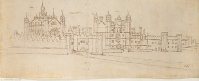 A Hampton Court Palace kápolnája és kapuháza, 1550-1560 alkotó: Anthonis van den Wyngaerde