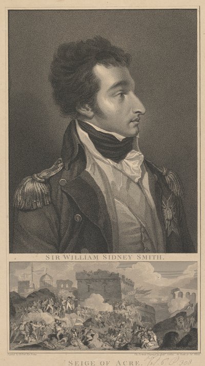William Sidney Smith admirális és Acre ostroma alkotó: Anthony Cardon