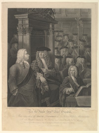 Alsóház – Sir Robert Walpole kormánya, 1803. november 1. alkotó: Anthony Fogg