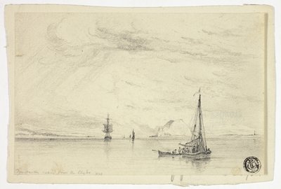 Dunbarton a Clyde felől nézve alkotó: Anthony Vandyke Copley Fielding
