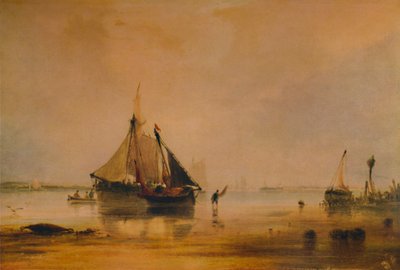 Hajók a parton Southampton közelében, 1831, 1935 alkotó: Anthony Vandyke Copley Fielding