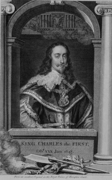 I. Károly (1600-49) Nagy-Britannia és Írország királya 1625-től, metszet: George Vertue (1684-1756) (metszet) alkotó: Anthony van (after) Dyck
