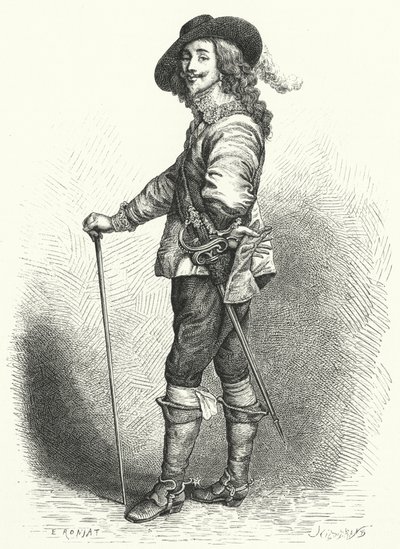 I. Károly, Anglia, Skócia és Írország királya (metszet) alkotó: Anthony van (after) Dyck