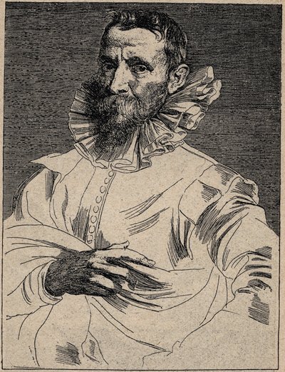 Jan Brueghel az idősebb (vagy az Ain, Brueghel de Velours néven ismert) (1568-1625) - Jan Brueghel, idősebb - metszet Anthony van Dyck után alkotó: Anthony van (after) Dyck