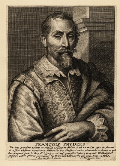 Frans Snyders, flamand állatfestő, vadászati jelenetek, piaci jelenetek és csendéletek portréja alkotó: Anthony van (after) Dyck