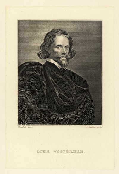 Idősebb Lucas Vorsterman, barokk metsző portréja alkotó: Anthony van (after) Dyck