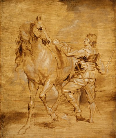 Egy férfi lóra ül, kb. 1630. alkotó: Anthony van Dyck