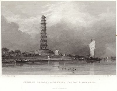 Kínai pagoda Kanton és Whampoa között alkotó: Anthony van Dyck