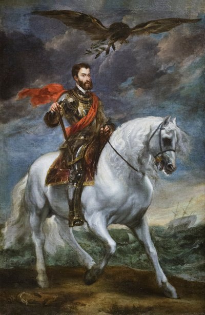 V. Károly császár lovas portréja, 1621-27 (olaj, vászon) alkotó: Anthony van Dyck