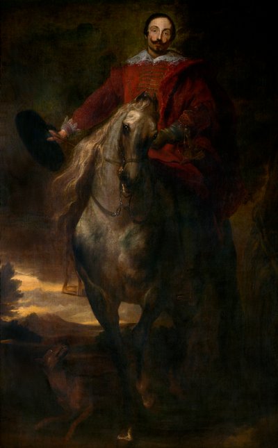 Cornelis de Wael festő lovas portréja (olaj, vászon) alkotó: Anthony van Dyck