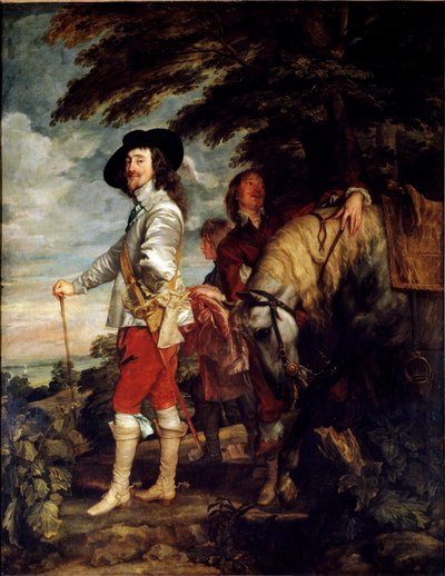 Egész alakos pop-portré Anglia I. Károlyról, más néven a király a vadászatról, kb. 1635 (olaj, vászon) alkotó: Anthony van Dyck