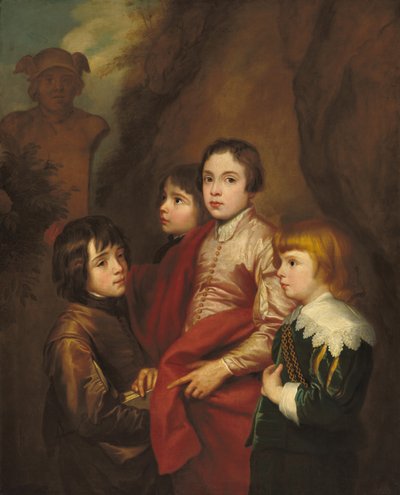 Négy fiú csoportja, valószínűleg a 17. század közepe. alkotó: Anthony van Dyck