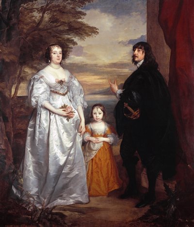 James Stanley, Lord Strange (1607-1651), Charlotte de La Trémoille (1599-1664) és Lady Henrietta Maria Stanley (1630-1685) csoportos portréja. alkotó: Anthony van Dyck
