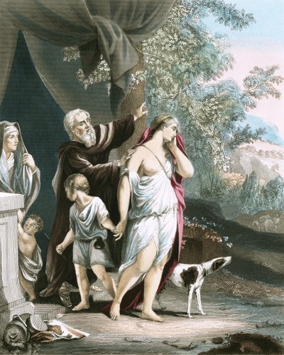 Hágár és fia elmennek alkotó: Anthony van Dyck