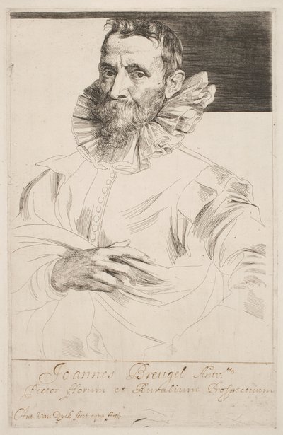 Jan Brueghel, 1632 körül (rézkarc) alkotó: Anthony van Dyck
