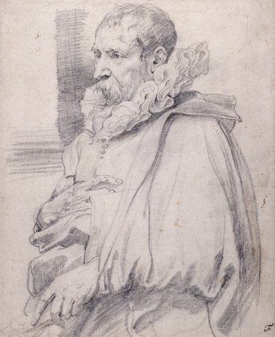 Pieter Brueghel fiatalabb (fekete kréta fehér papíron) alkotó: Anthony van Dyck