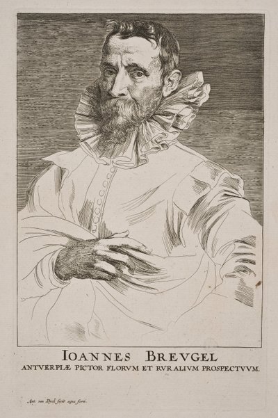 Jan Brueghel az idősebb portréja alkotó: Anthony van Dyck