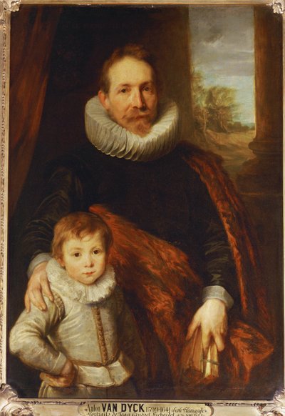 Apa és fia portréja, más néven Guillaume Richardot ... alkotó: Anthony van Dyck