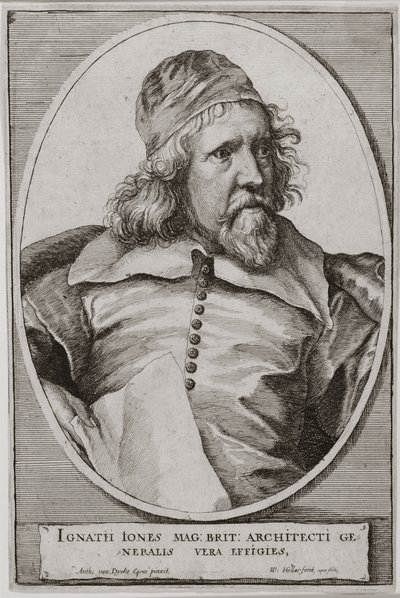 Inigo Jones (1573-1652) portréja, metszett Wenceslaus Hollar (1607-77) 1655 alkotó: Anthony van Dyck