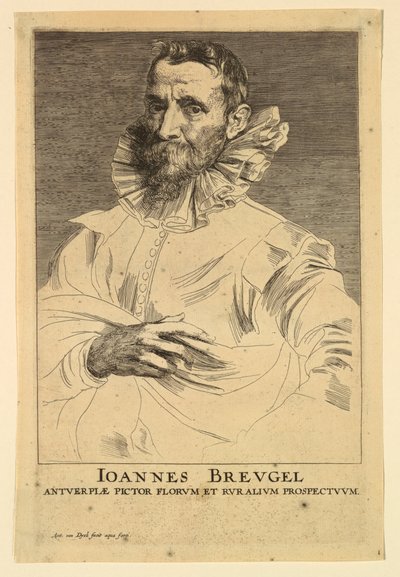 Idősebb Jan Brueghel portréja az emberek hercegeinek ikonjaiból alkotó: Anthony van Dyck
