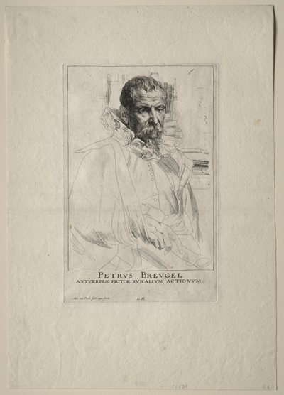 Pieter Bruegel portréja. alkotó: Anthony van Dyck