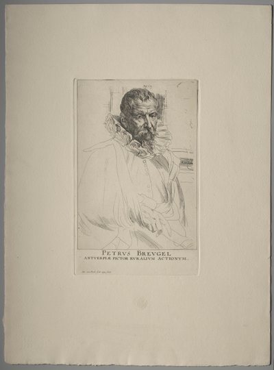 Pieter Brueghel portréja alkotó: Anthony van Dyck