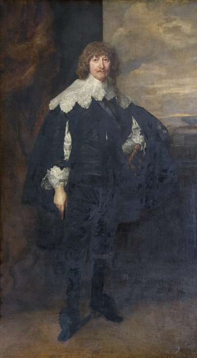 William Cavendish portréja, kék szárnyal módosítva alkotó: Anthony van Dyck