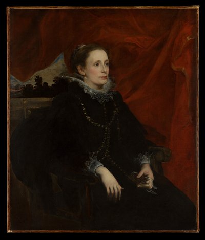 Egy nő portréja, akit Durazzo márkinőnek neveznek alkotó: Anthony van Dyck