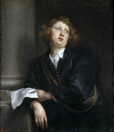 Henricus Liberti zeneszerző és orgonaművész portréja 1610-1669 alkotó: Anthony van Dyck