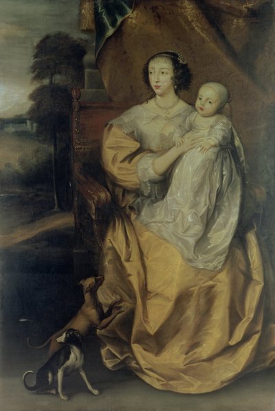 Henrietta Mária királynő (1609-69) 1640 körül alkotó: Anthony van Dyck
