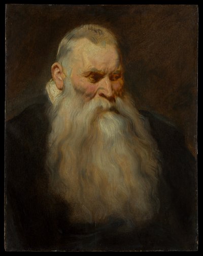 Fehér szakállú öregember fejtanulmánya alkotó: Anthony van Dyck