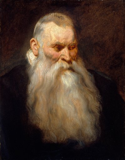 Egy fehérszakállú öregember tanulmányfeje, kb. 1617-20. alkotó: Anthony van Dyck