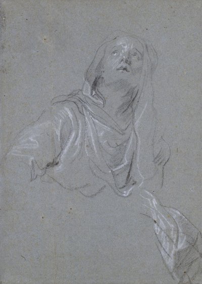 Tanulmány egy felfelé tekintő Madonnáról alkotó: Anthony van Dyck
