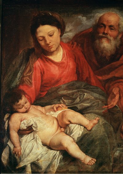 A Szent Család (festmény vászonra) alkotó: Anthony van Dyck