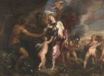 Thetis átveszi Achilles új páncélját Vulcanus kovácsműhelyében alkotó: Anthony van Dyck