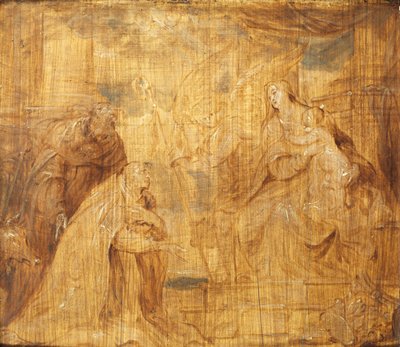 Szűz és gyermek adományozó püspökkel és Szent Antal apáttal, 1628-32 alkotó: Anthony van Dyck