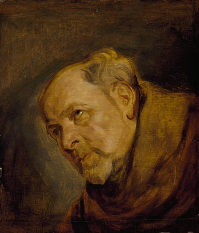 Egy szerzetes feje (Jan Malderus, Antwerpen püspöke, mint Szent Bonaventura) alkotó: Anthony van Dyck