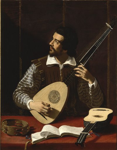 Theorbo Player, 1611 körül alkotó: Antiveduto Gramatica