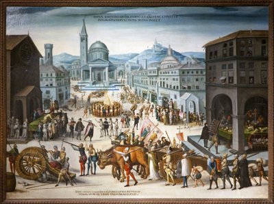 Sac de Lyon a reformátusok által 1562-ben. Protestáns ikonoklasztikus cselekmények a katolikus egyház vallási képeinek kultusza ellen. Az első vallásháború idején a des Adrets báró vezette reformok elfoglalták a városházát és Lyon város létfontosságú közpo alkotó: Antoine (school of) Caron