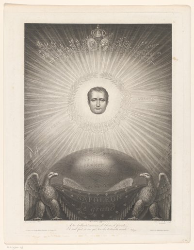 Napóleon Bonaparte dicsőítése alkotó: Antoine Aubert