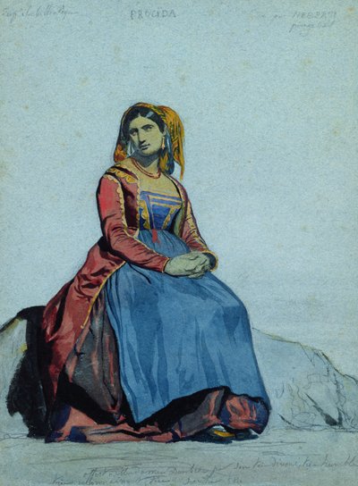 Procida-i nő, ülve alkotó: Antoine Auguste Ernest Herbert or Hebert