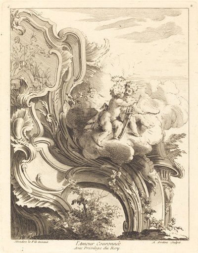 Ámor megkoronázta, 1736. alkotó: Antoine Aveline