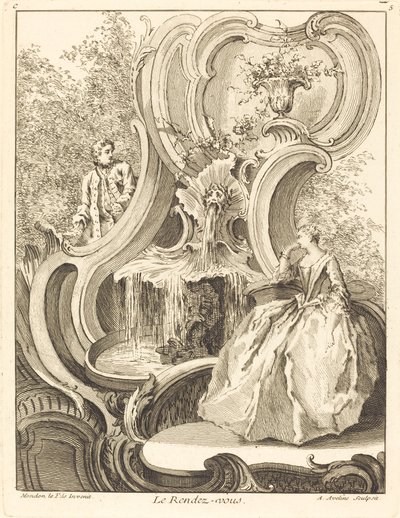 Találkozás, 1736. alkotó: Antoine Aveline