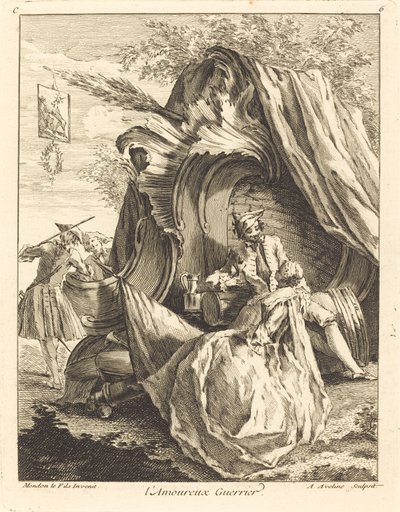 A harcos szerető, 1736. alkotó: Antoine Aveline