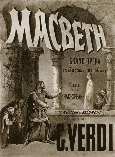Plakát Giuseppe Verdi Macbeth című operájához (plakát) alkotó: Antoine Barbizet