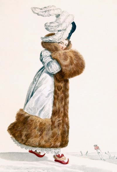 Jégkorcsolya ruha, metszett Georges Jacques Gatine (1773-1831), 1797 körül alkotó: Antoine Charles Horace Vernet