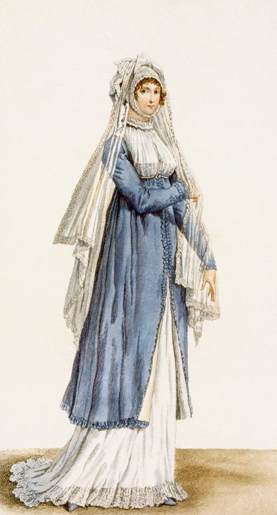 Női napi ruha, tányér a "Csodálatos és csodálatos", vésett Georges Jacques Gatine (1773-1831), pub. Párizs, 1803 alkotó: Antoine Charles Horace Vernet